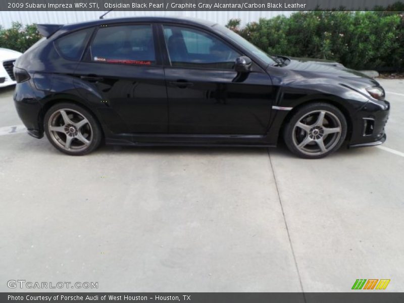 Obsidian Black Pearl / Graphite Gray Alcantara/Carbon Black Leather 2009 Subaru Impreza WRX STi