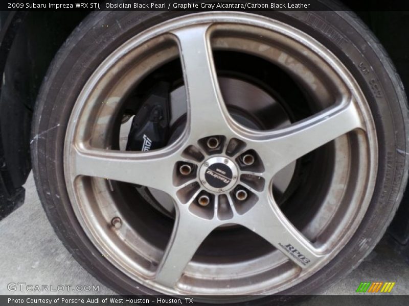 Obsidian Black Pearl / Graphite Gray Alcantara/Carbon Black Leather 2009 Subaru Impreza WRX STi
