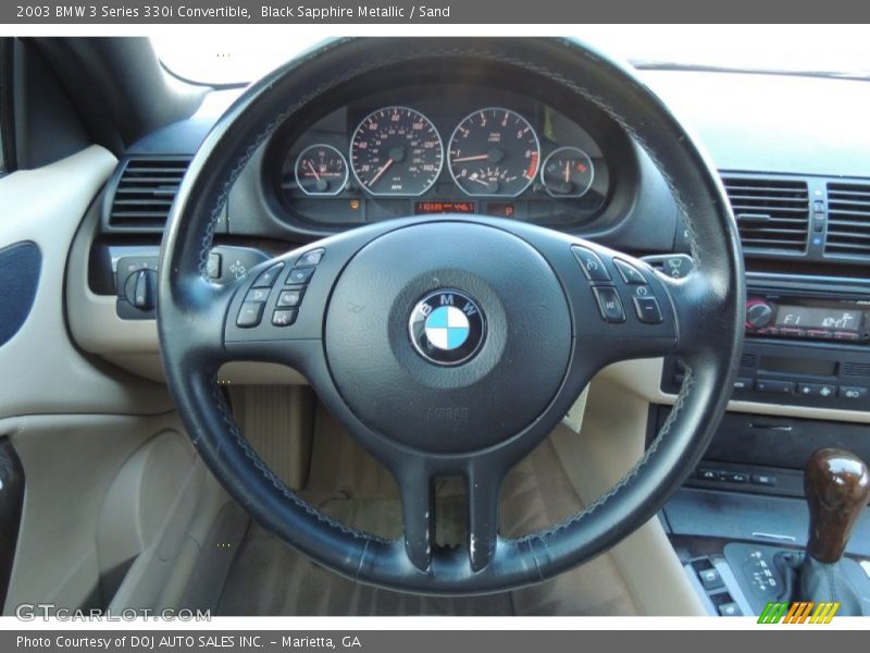 Black Sapphire Metallic / Sand 2003 BMW 3 Series 330i Convertible