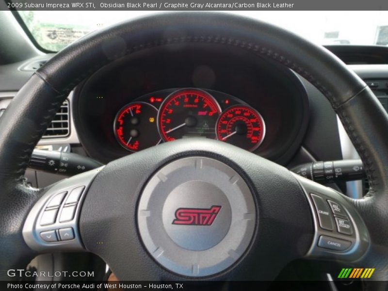 Obsidian Black Pearl / Graphite Gray Alcantara/Carbon Black Leather 2009 Subaru Impreza WRX STi