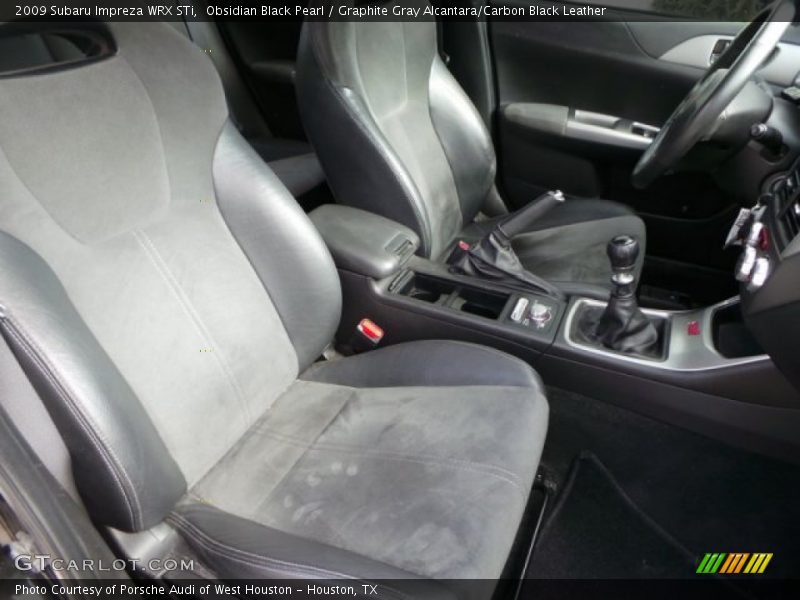 Obsidian Black Pearl / Graphite Gray Alcantara/Carbon Black Leather 2009 Subaru Impreza WRX STi