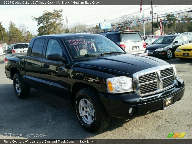Black / Medium Slate Gray 2005 Dodge Dakota SLT Quad Cab 4x4
