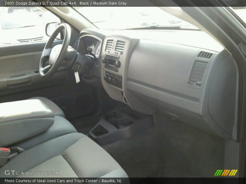 Black / Medium Slate Gray 2005 Dodge Dakota SLT Quad Cab 4x4