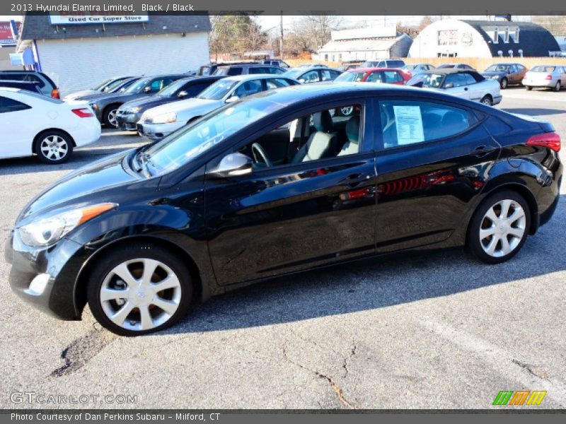 Black / Black 2013 Hyundai Elantra Limited