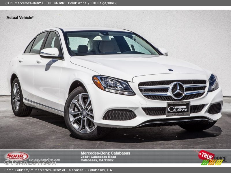 Polar White / Silk Beige/Black 2015 Mercedes-Benz C 300 4Matic