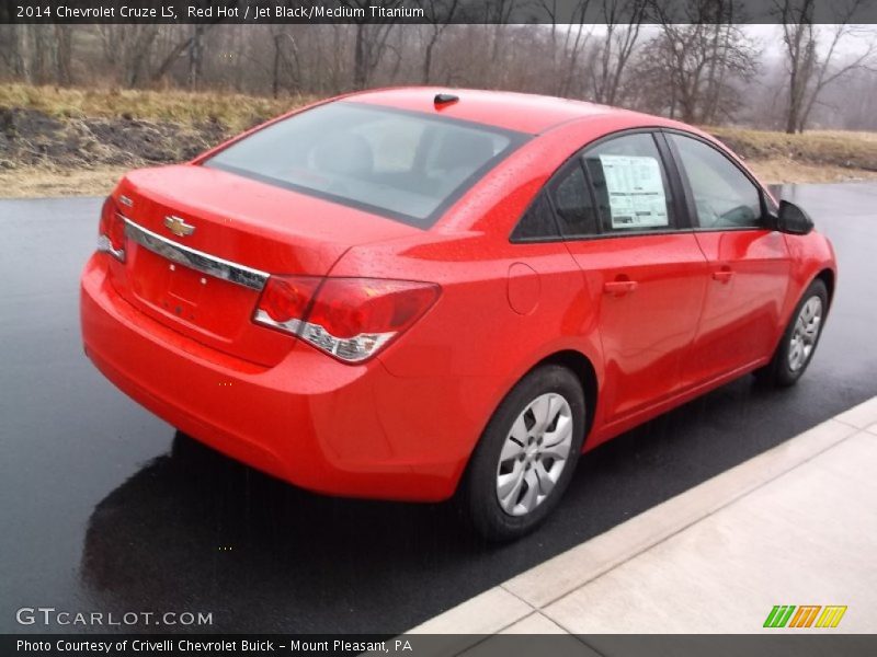 Red Hot / Jet Black/Medium Titanium 2014 Chevrolet Cruze LS
