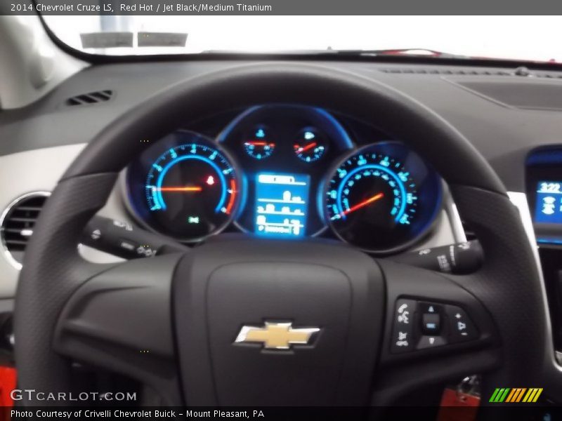 Red Hot / Jet Black/Medium Titanium 2014 Chevrolet Cruze LS