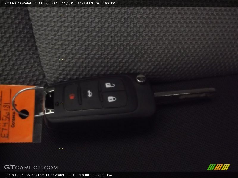 Red Hot / Jet Black/Medium Titanium 2014 Chevrolet Cruze LS