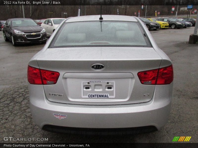 Bright Silver / Black 2012 Kia Forte EX