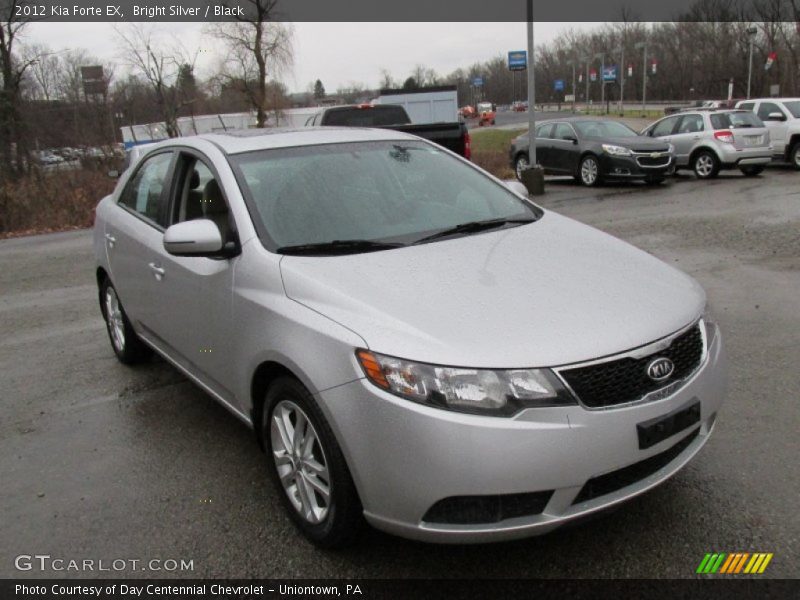 Bright Silver / Black 2012 Kia Forte EX