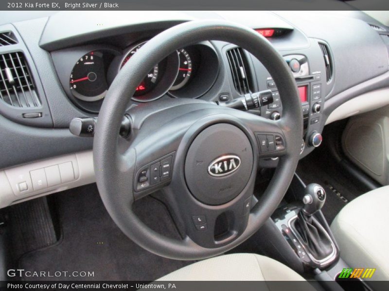 Bright Silver / Black 2012 Kia Forte EX