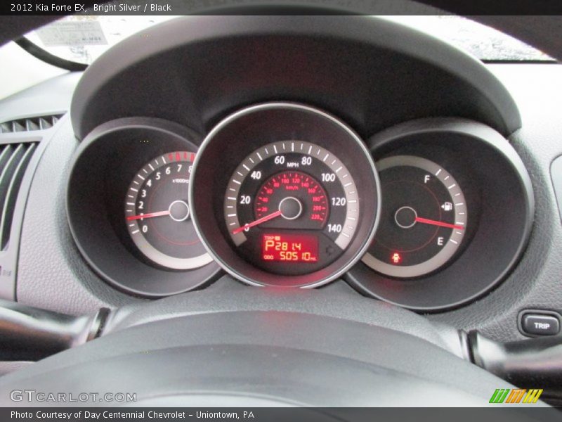 Bright Silver / Black 2012 Kia Forte EX