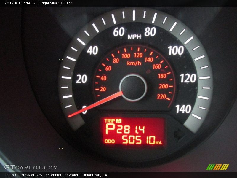 Bright Silver / Black 2012 Kia Forte EX