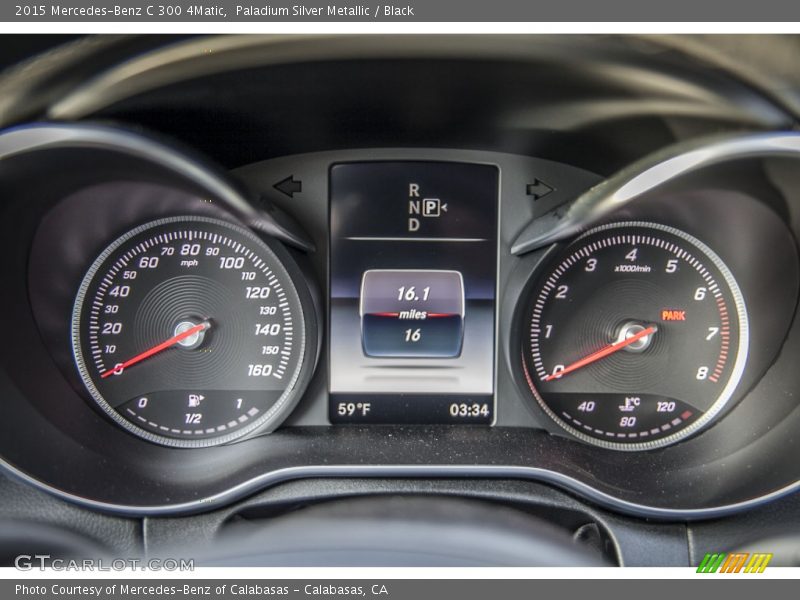 Paladium Silver Metallic / Black 2015 Mercedes-Benz C 300 4Matic