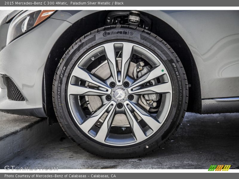 Paladium Silver Metallic / Black 2015 Mercedes-Benz C 300 4Matic