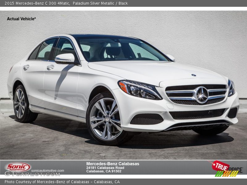 Paladium Silver Metallic / Black 2015 Mercedes-Benz C 300 4Matic