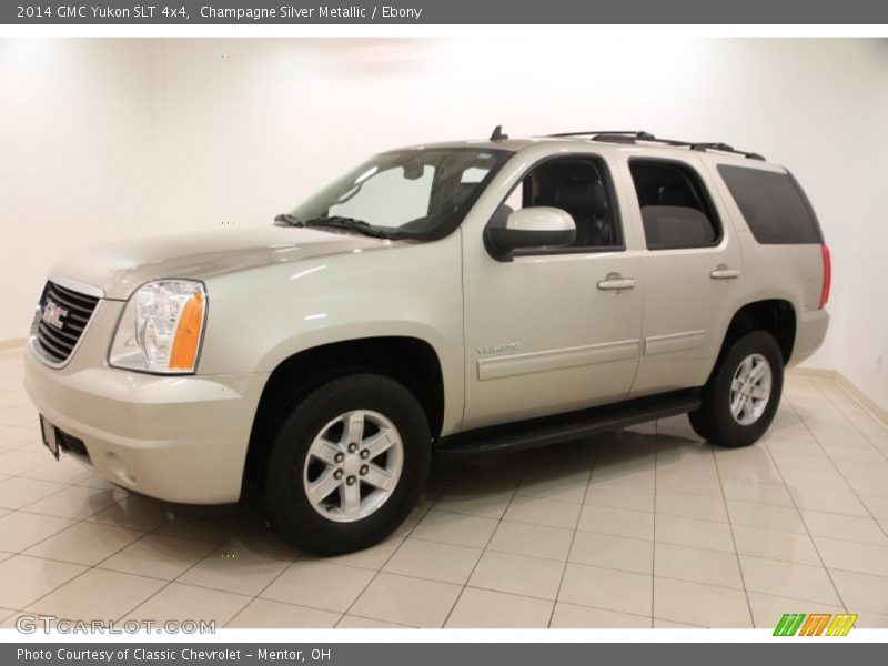 Champagne Silver Metallic / Ebony 2014 GMC Yukon SLT 4x4