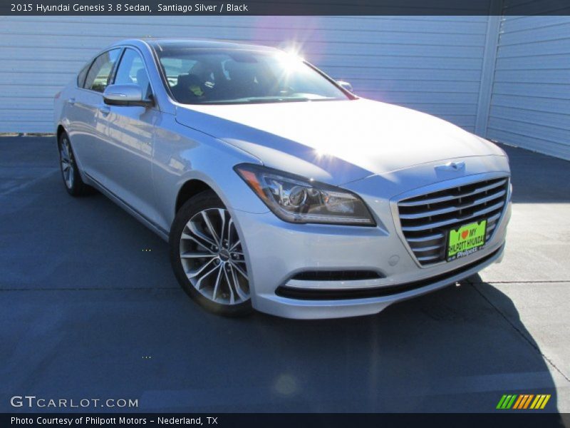 Santiago Silver / Black 2015 Hyundai Genesis 3.8 Sedan
