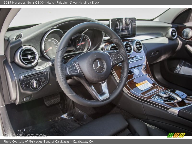Paladium Silver Metallic / Black 2015 Mercedes-Benz C 300 4Matic