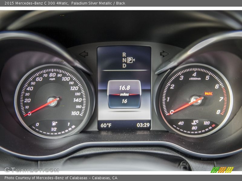 Paladium Silver Metallic / Black 2015 Mercedes-Benz C 300 4Matic