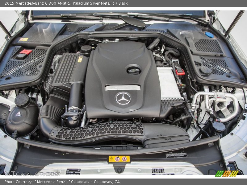 Paladium Silver Metallic / Black 2015 Mercedes-Benz C 300 4Matic