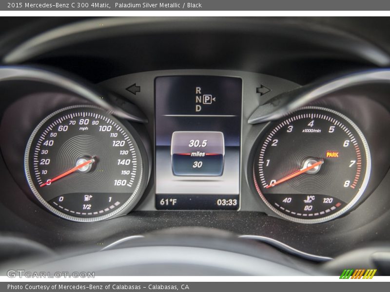 Paladium Silver Metallic / Black 2015 Mercedes-Benz C 300 4Matic