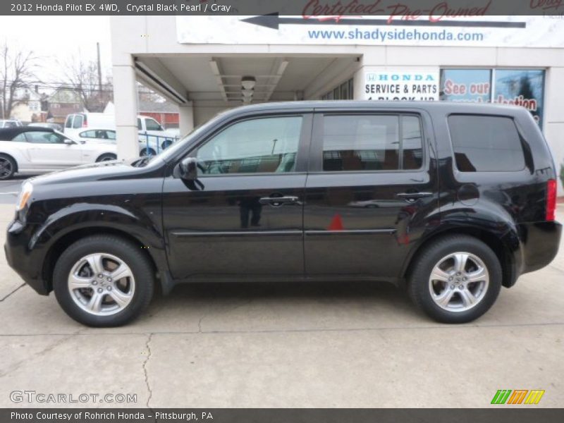 Crystal Black Pearl / Gray 2012 Honda Pilot EX 4WD