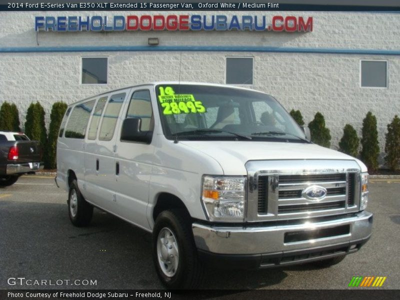 Oxford White / Medium Flint 2014 Ford E-Series Van E350 XLT Extended 15 Passenger Van