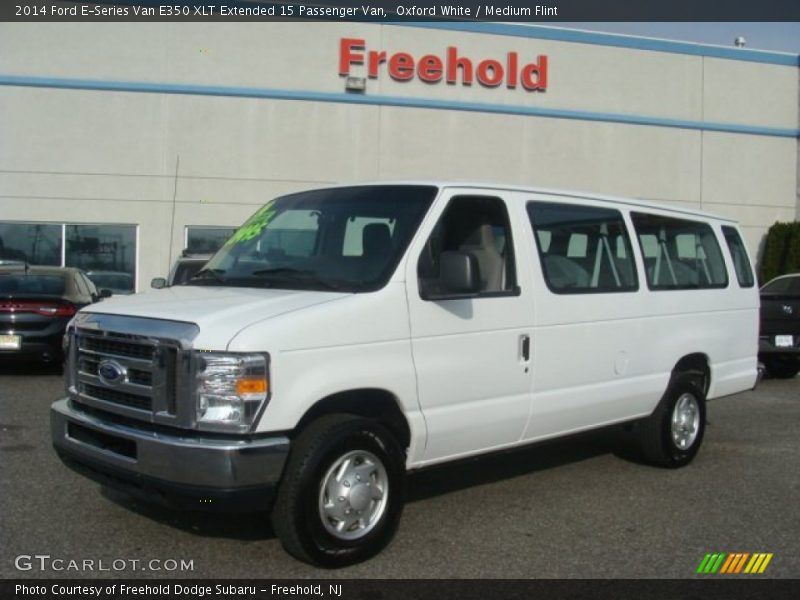 Oxford White / Medium Flint 2014 Ford E-Series Van E350 XLT Extended 15 Passenger Van