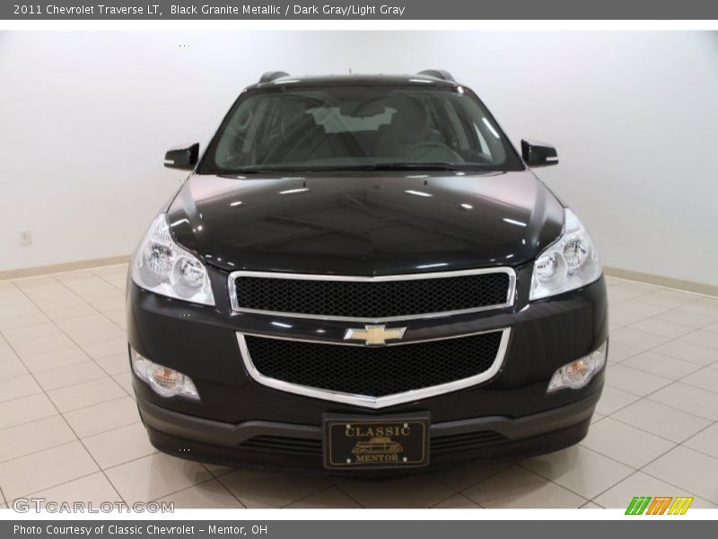 Black Granite Metallic / Dark Gray/Light Gray 2011 Chevrolet Traverse LT
