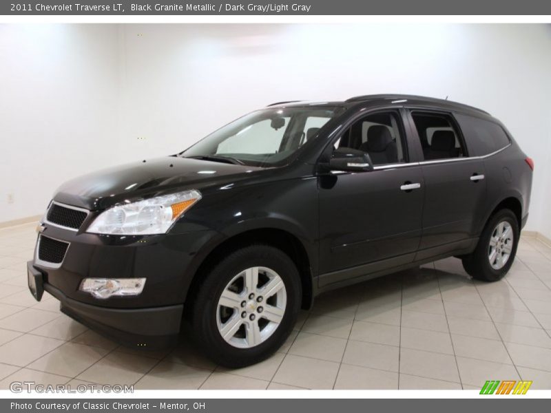 Black Granite Metallic / Dark Gray/Light Gray 2011 Chevrolet Traverse LT