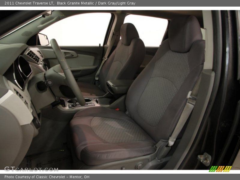 Black Granite Metallic / Dark Gray/Light Gray 2011 Chevrolet Traverse LT