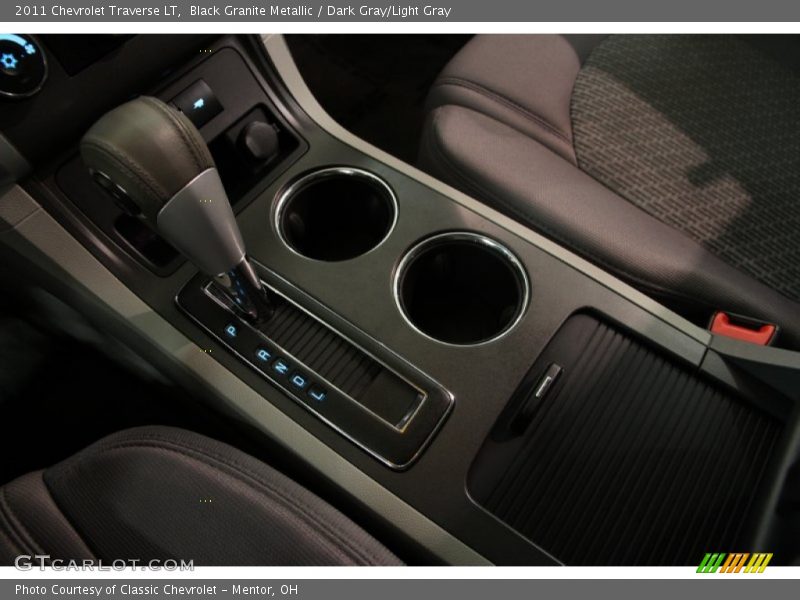 Black Granite Metallic / Dark Gray/Light Gray 2011 Chevrolet Traverse LT