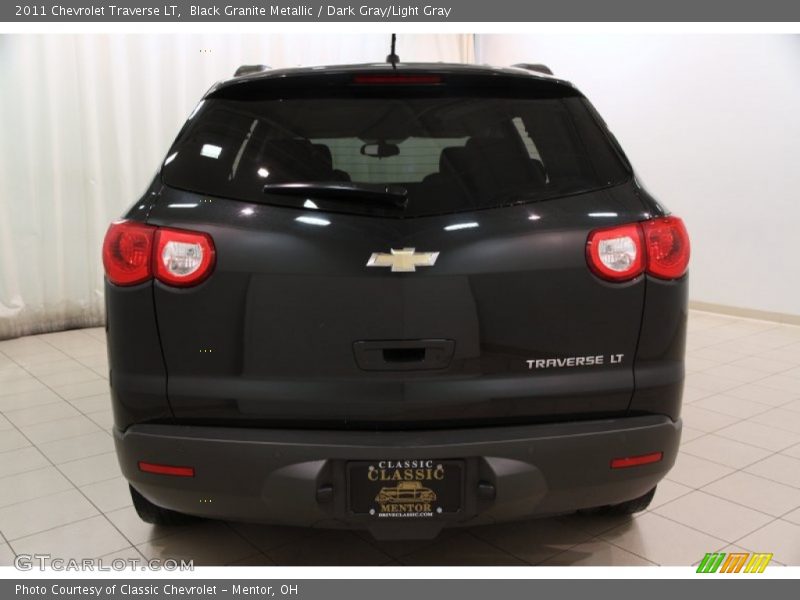 Black Granite Metallic / Dark Gray/Light Gray 2011 Chevrolet Traverse LT