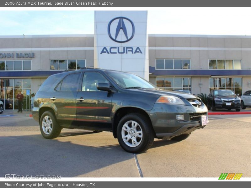 Sage Brush Green Pearl / Ebony 2006 Acura MDX Touring