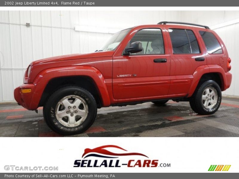 Flame Red / Taupe 2002 Jeep Liberty Limited 4x4