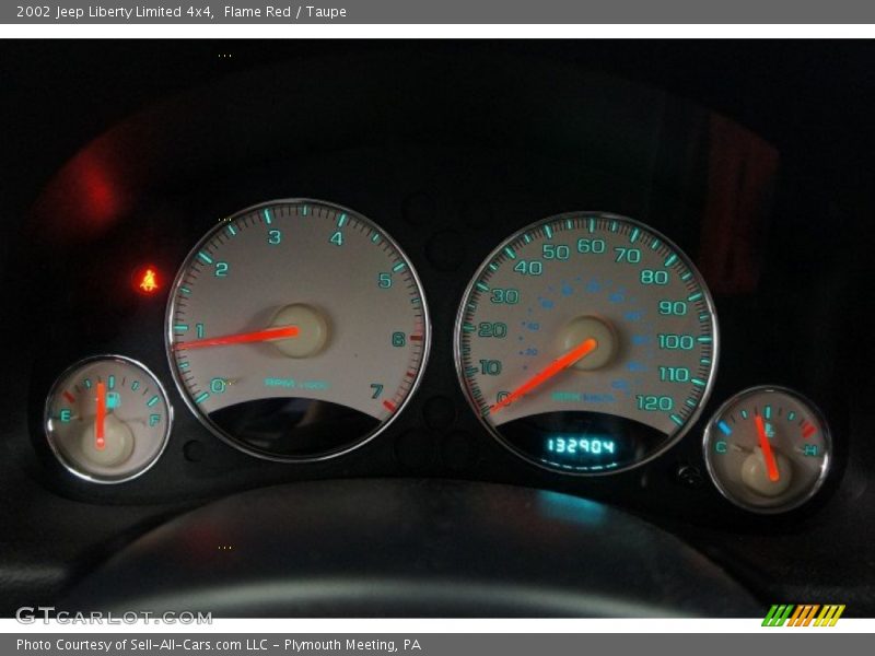 Flame Red / Taupe 2002 Jeep Liberty Limited 4x4