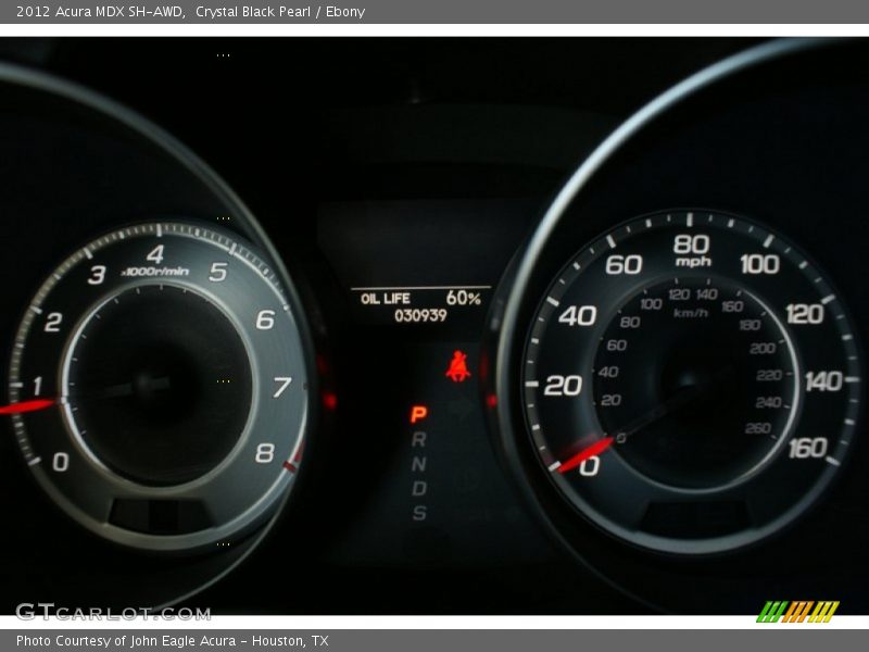 Crystal Black Pearl / Ebony 2012 Acura MDX SH-AWD