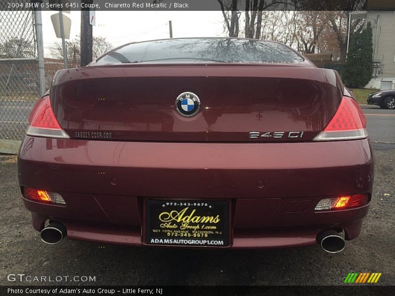Chiaretto Red Metallic / Black 2004 BMW 6 Series 645i Coupe