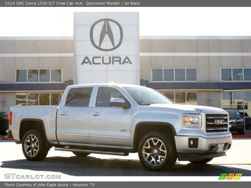 Quicksilver Metallic / Jet Black 2014 GMC Sierra 1500 SLT Crew Cab 4x4