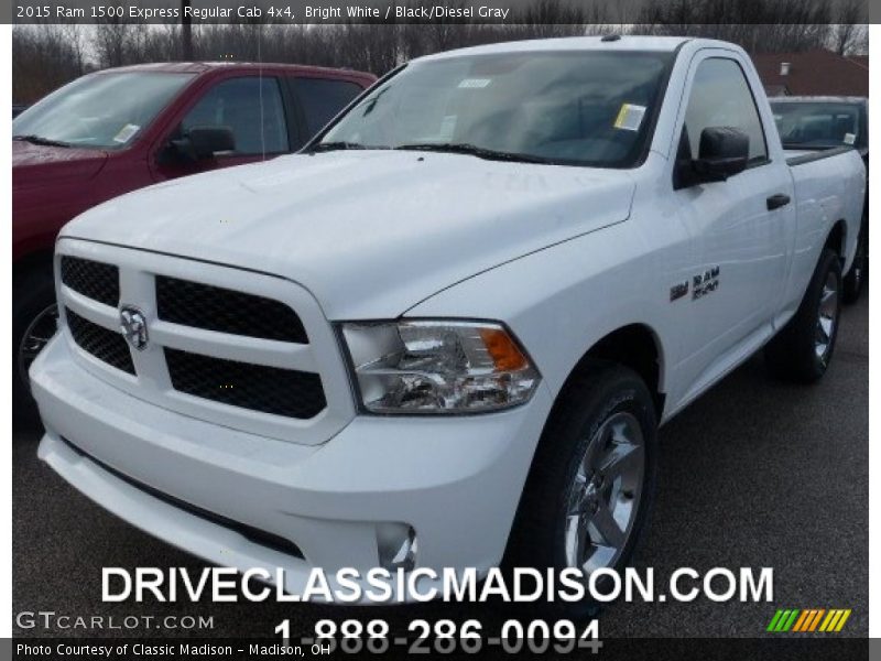 Bright White / Black/Diesel Gray 2015 Ram 1500 Express Regular Cab 4x4