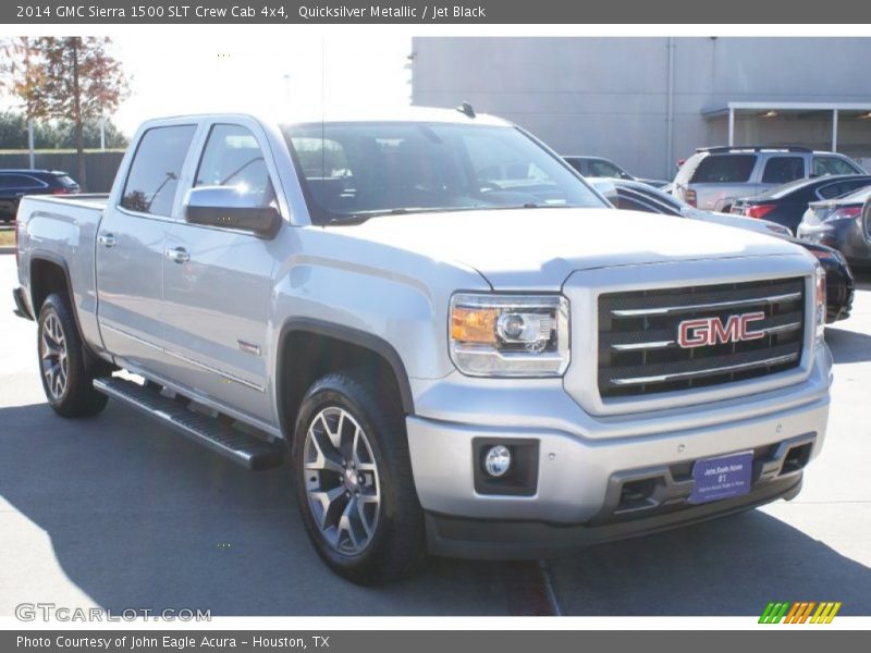 Quicksilver Metallic / Jet Black 2014 GMC Sierra 1500 SLT Crew Cab 4x4