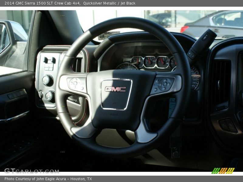 Quicksilver Metallic / Jet Black 2014 GMC Sierra 1500 SLT Crew Cab 4x4