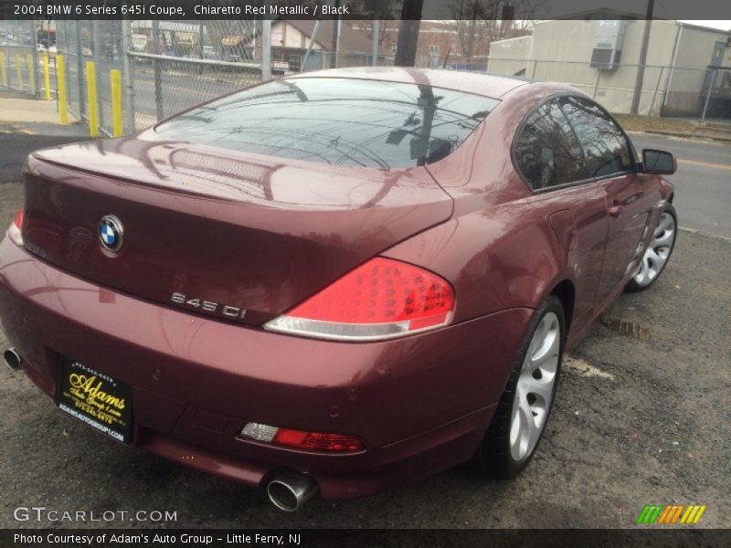 Chiaretto Red Metallic / Black 2004 BMW 6 Series 645i Coupe