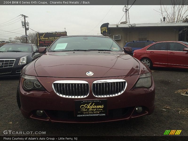Chiaretto Red Metallic / Black 2004 BMW 6 Series 645i Coupe