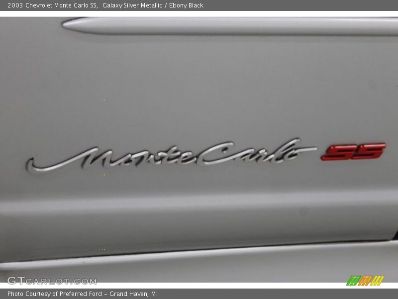 Galaxy Silver Metallic / Ebony Black 2003 Chevrolet Monte Carlo SS