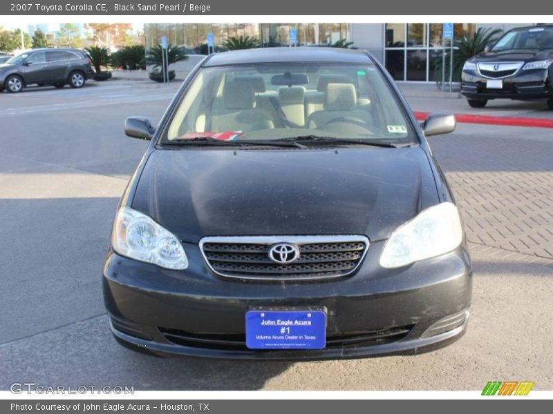 Black Sand Pearl / Beige 2007 Toyota Corolla CE