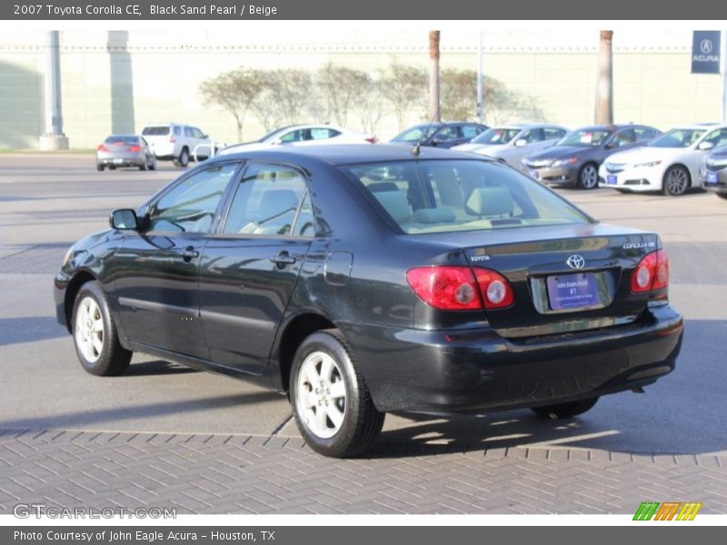 Black Sand Pearl / Beige 2007 Toyota Corolla CE