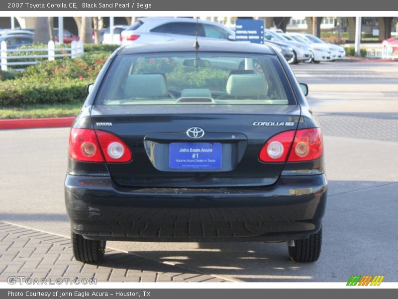 Black Sand Pearl / Beige 2007 Toyota Corolla CE