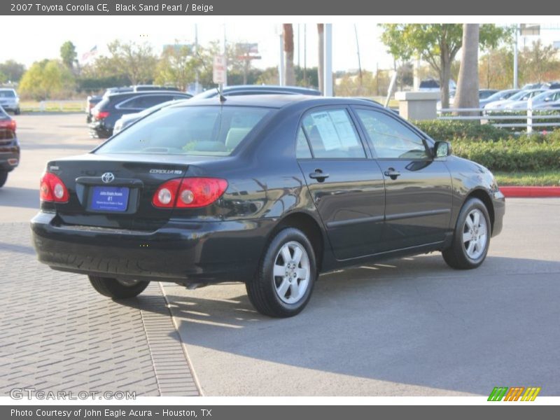 Black Sand Pearl / Beige 2007 Toyota Corolla CE